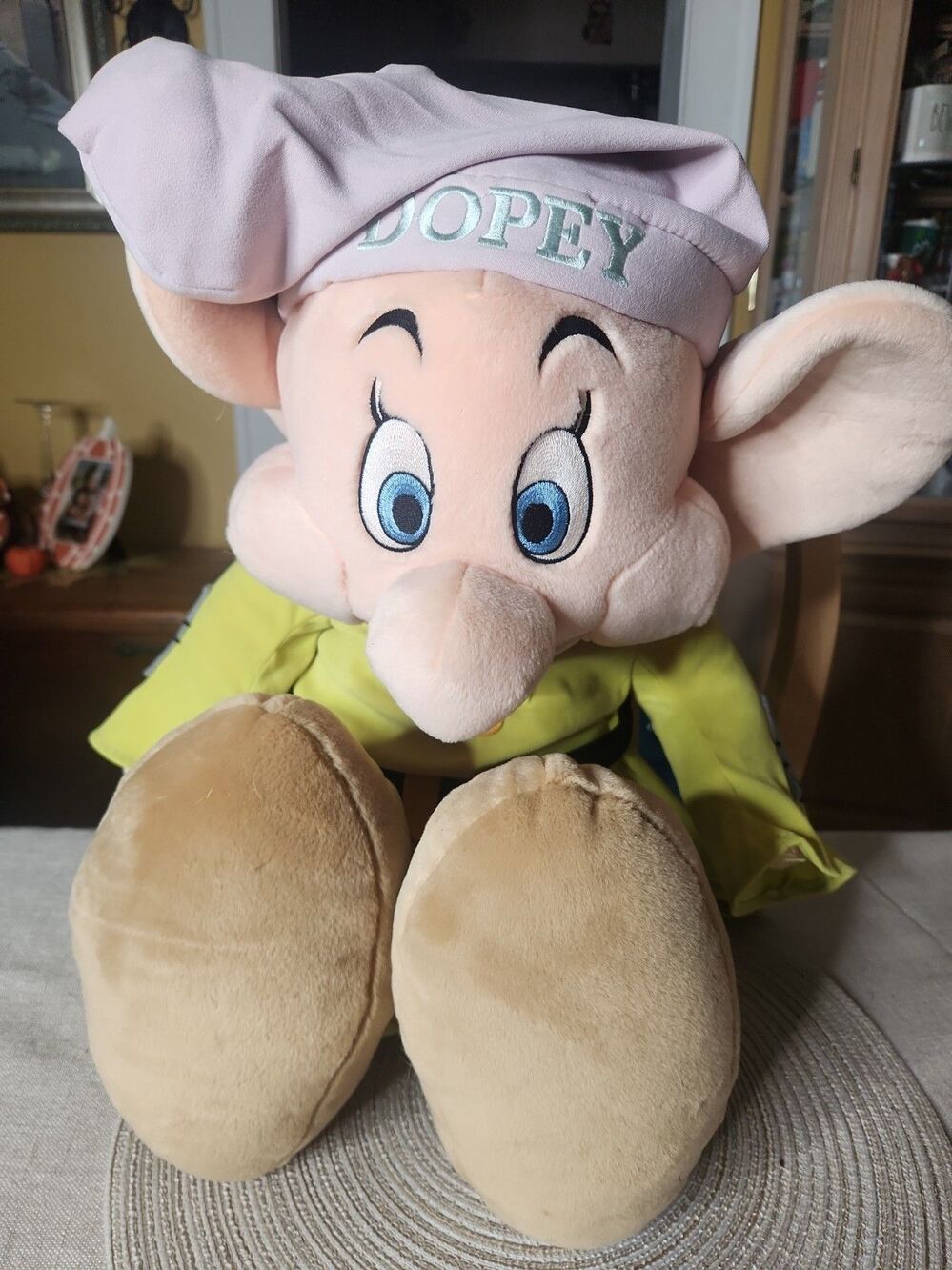 Disney Store DOPEY Jumbo Large Plush Snow White Seven Dwarfs 25”
